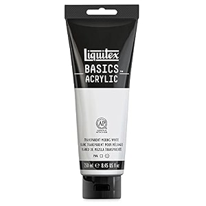 liquitex basics acrylic paint 845-oz tube transparent mixing white