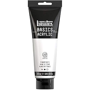 liquitex basics acrylic paint 845-oz tube titanium white