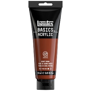 liquitex basics acrylic paint 85-oz tube burnt sienna