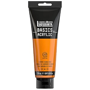 liquitex basics acrylic paint 845-oz tube cadmium orange hue