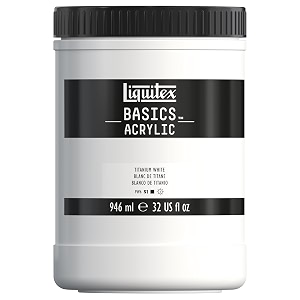 liquitex basics acrylic paint 946 ml titanium white