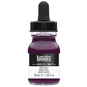 liquitex deep violet professional acrylic ink 1-oz jar