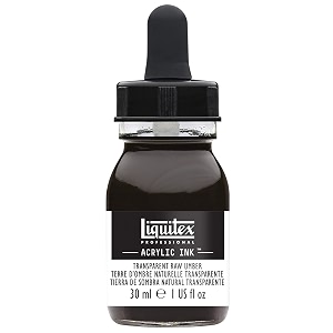 liquitex professional acrylic ink 1-oz jar transparent raw umber