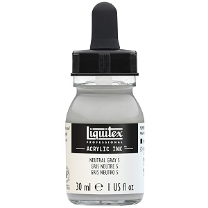 liquitex professional acrylic ink 1-oz jar neutral grey 5