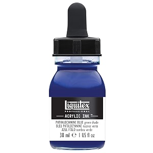 liquitex professional acrylic ink 1-oz jar phthalocyanine blue green shade