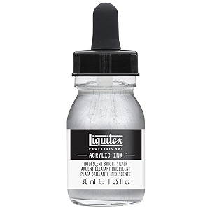 liquitex professional acrylic ink 1-oz 30ml jar iridescent bright silver