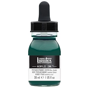 liquitex professional acrylic ink 1-oz jar phthalocyanine green blue shade