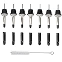 Liquor Pour Spouts with Dust Caps - Speed Pourer Nozzles for Alcohol &amp; Liquor Bottles | Pro Bar &amp; Home Use Bartender Accessories with Leak-Proof &amp; Rustproof Toppers