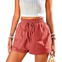 LIRIT Womens High Waist Casual Linen Blend
