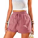 LIRIT Womens High Waist Casual Linen Blend
