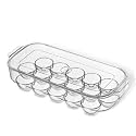 LISHONN Stackable Acrylic Covered Egg Storage Box or Egg Trays for Refrigerator, Carrier Bin - Holds (16 piece)