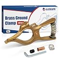 LISSAM 400 Amp Brass Welding Ground Clamp for Welders, Heavy Duty
