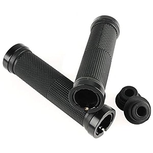 lista pair cycling lock-on anti-slip bicycle handlebar handle grip for mtb black