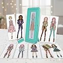 LISUNQUE Fashion Creativity Kits, Creativity Design Kit DIY Arts for Girls, Drawing Rubbing Plates Kit, Fashion Design Kit for Kids, Textured Fashion Plates, Designed By You Fashion Studio (Teal)