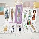 LISUNQUE Fashion Creativity Kits, Creativity Design Kit DIY Arts for Girls, Drawing Rubbing Plates Kit, Fashion Design Kit for Kids, Textured Fashion Plates, Designed By You Fashion Studio (Purple)