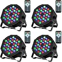 Litake 36 LED Stage Lights,DJ Par Lights Sound Activated,DMX & Remote Controlled LED Uplights for Events Wedding Dance Floor Party DJ Live Show-4 Packs