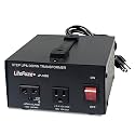 LiteFuze 1000W Step-Up/Step-Down Transformer with Dual Sockets - Premium Copper Coil, Noise Reduction, and Circuit Breaker Protection (JP-1000)
