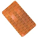 LiteMark DOT-SAE Prismatic Stick-On Reflectors, Amber, 2 x 3.5 in, 50 Pack