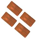 LiteMark DOT-SAE Prismatic Stick-On Reflectors, Amber, 2 x 3.5 in, 4 Pack