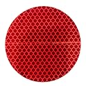 LiteMark DOT-SAE Prismatic Stick-On Reflectors, Red, 3 in Round, 50 Pack