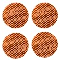 LiteMark DOT-SAE Prismatic Stick-On Reflectors, Amber, 3 in Round, 4 Pack