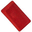 LiteMark DOT-SAE Prismatic Stick-On Reflectors, Red, 2 x 3.5 in, 50 Pack