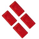 LiteMark DOT-SAE Prismatic Stick-On Reflectors, Red, 2 x 3.5 in, 4 Pack