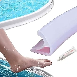 litenyx 5meter water stopper for bathroom with glue kitchen slab sink platform threshold water dam barrier strip tape for kitchen sink water retaining silicone strip for bathroom floortransparent