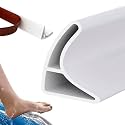 2M Water Stopper for Bathroom Kitchen Slab Bathroom Water Stopper Silicone Dam Barrier for Kitchen Sink Self-Adhesive Water Stopper for Bathroom Divider Floor Stopper Strip with Glue(White)