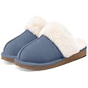 Litfun Fuzzy Memory Foam Slippers for Women Indoor Outdoor House Shoes