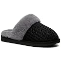 Litfun Fuzzy Memory Foam Slippers for Women Indoor Outdoor House Shoes
