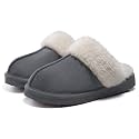 Litfun Fuzzy Memory Foam Slippers for Women Indoor Outdoor House Shoes