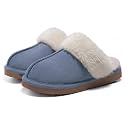 Litfun Fuzzy Memory Foam Slippers for Women Indoor Outdoor House Shoes