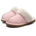 Litfun Fuzzy Memory Foam Slippers for Women Indoor Outdoor House Shoes