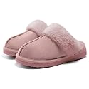 Litfun Fuzzy Memory Foam Slippers for Women Indoor Outdoor House Shoes