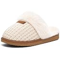 Litfun Fuzzy Memory Foam Slippers for Women Indoor Outdoor House Shoes
