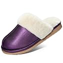 Litfun Fuzzy Slippers for Women Memory Foam Indoor House Shoes