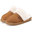 Litfun Fuzzy Memory Foam Slippers for Women Indoor Outdoor House Shoes
