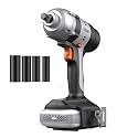 LiTHELi 20V Cordless Impact Wrench Kit with 2.0Ah Battery, 1/2" Hog Ring Impact Gun, Max 295ft-lbs &amp; 3000IPM, 5 Torque Settings, 4 Sockets for Car Tire, Home Garage &amp; DIY (Charger Not Included)