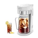 LITIFO Iced Tea Maker and Iced Coffee Maker Brewing System with 2.5-quart Pitcher, sliding strength selector for Taste Customization, Stainless Steel (White)