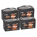 Litime 12V 100Ah LiFePO4 Marine Battery for Electric Outboard Motors(4Pack)