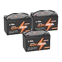 Litime 12V 100Ah Trolling Motor LiFePO4 Battery for Marine, Boat, RV（3Pack）