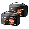 LiTime 12V 165Ah Lithium Battery for Trolling Motors, Marine, RV(2 Pack)