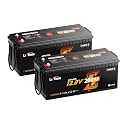 Litime 2Pack 12V 200Ah LiFePO4 Lithium Deep Cycle Battery Bluetooth, Low-Temp Protection, 2560Wh Energy Max. 1280W Load, Built-in 100A BMS, Up to15000 Cycles, Perfect for RV, Solar Energy Storage