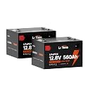 Litime 2Pack 12V 560Ah LiFePO4 Lithium Battery, Max. 15000 Deep Cycle RV Battery, 250A BMS, 7168Wh High Energy, Low-Temp Protection, Perfect for Home Energy, Marine, Camping