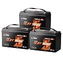 LiTime 12V 165Ah Lithium Battery for Trolling Motors, Marine, RV(3 Pack)