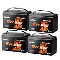 LiTime 12V 165Ah Lithium Battery for Trolling Motors, Marine, RV(4 Pack)