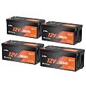 Litime 4Pack 12V 280Ah LiFePO4 Lithium Battery, 3584Wh Deep Cycle RV Battery, Low-Temp Protection, Perfect for Campers, Van, Trailers, Truck, Solar System
