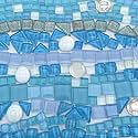 LITMIND 1.1 LB Baby Blue Irregular Mosaic Glass Tiles with Backing, Various Shapes for Creative Crafts – Ideal for Adult Kits, Puzzles, and Artwork Projects