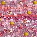 LITMIND 1.1LB Pink Mixed Irregular Crystal Glass Mosaic Tiles for Crafts - Perfect for Mosaic Art Projects, Puzzles, and Home Décor
